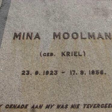 MOOLMAN Mina nee KRIEL 1923-1956