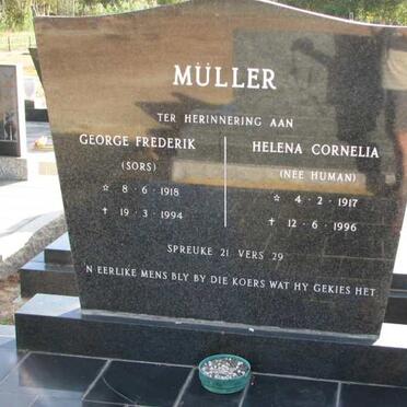MULLER George Frederik 1918-1994 &amp; Helena Cornelia HUMAN 1917-1996
