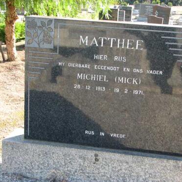 MATTHEE Michiel 1913-1971