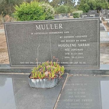 MULLER Hugolene Sarah nee JORDAAN 1955-2013