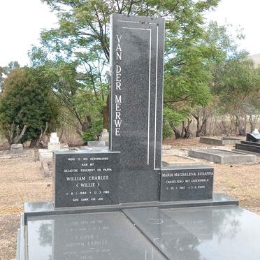 MERWE William Charles, van der 1948-1986 & Maria Magdalena Susanna GROENEWALD 1945-2020