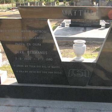 MATTHEE Dirk Hermanus 1906-1982
