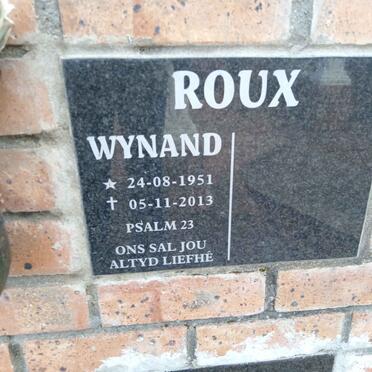 ROUX Wynand 1951-2013