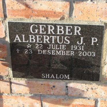 GERBER Albertus J.P. 1931-2003