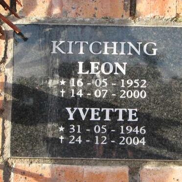 KITCHING Leon 1952-2000 &amp; Yvette 1946-2004