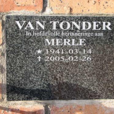 TONDER Merle, van 1941-2005
