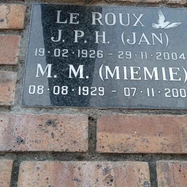 ROUX J.P.H., le 1926-2004 & M.M. 1929-2007