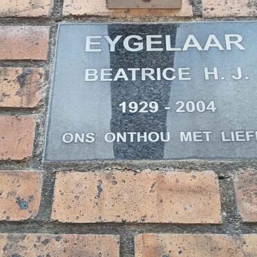EYGELAAR Beatrice H.J. 1929-2004