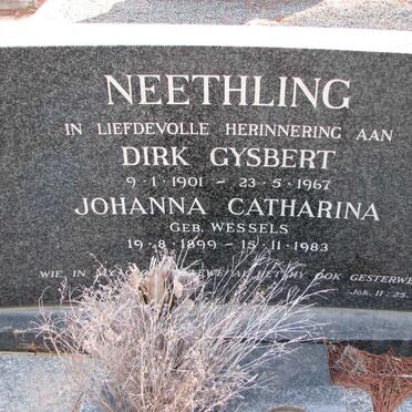 NEETHLING Dirk Gysbert 1901-1967 &amp; Johanna Catharina WESSELS 1899-1983