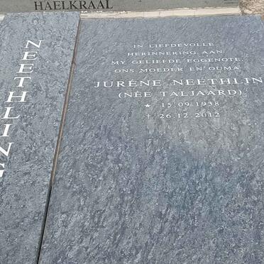 NEETHLING Jurene nee TALJAARD 1938-2012