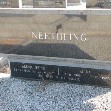 NEETHLING Arend Brink 1906-1975 &amp; Alida 1903-1982