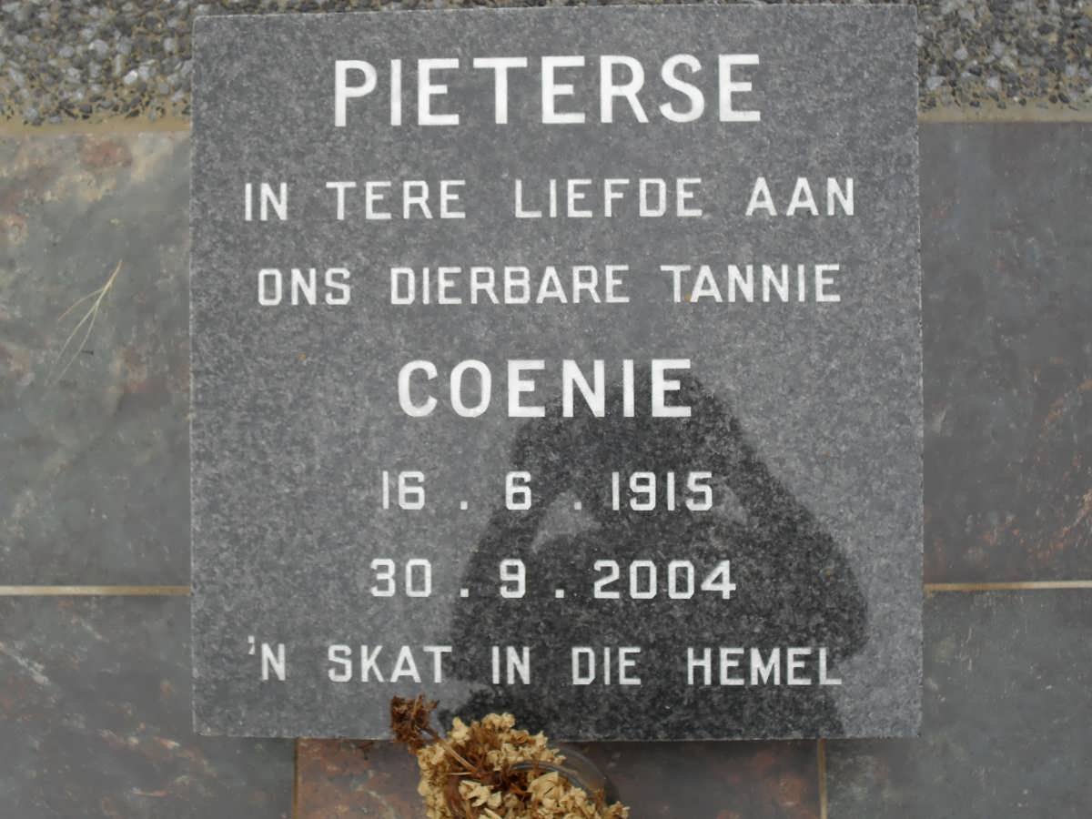 PIETERSE Coenie 1915-2004