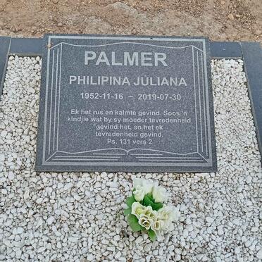 PALMER Philipina Juliana 1952-2019