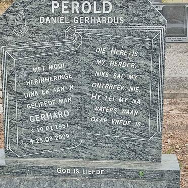 PEROLD Daniel Gerhardus 1951-2009