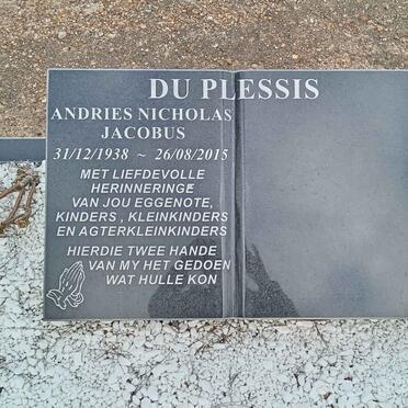 PLESSIS Andries Nicholas Jacobus, du 1938-2015