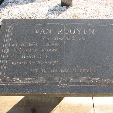 ROOYEN Harold E., van 1915-1980