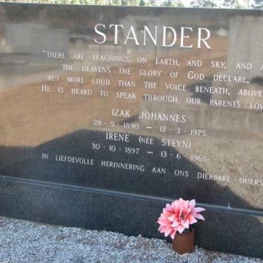STANDER Izak Johannes 1890-1975 &amp; Irene STEYN 1897-1965