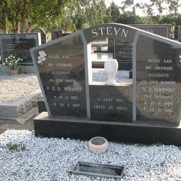 STEYN F.D.D. 1915-1997 &amp; S.J. SNYMANS 1923-1981