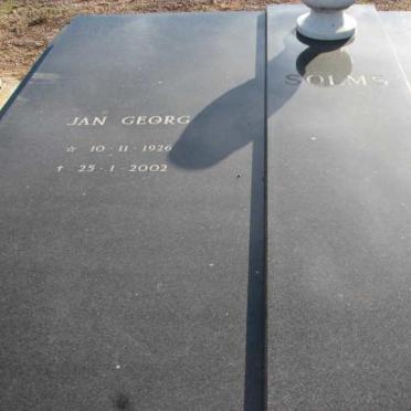 SOLMS Jan Georg 1926-2002 &amp; Joan 1928-1982 