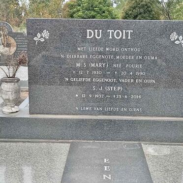 TOIT S.J., du 1932-2014 & M.S. Fourie 1930-1990