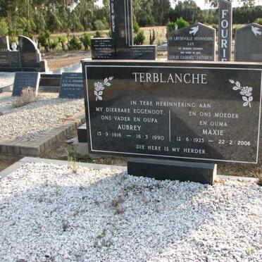 TERBLANCHE Aubrey 1916-1990 &amp; Maxie 1925-2006