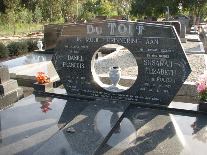 TOIT Daniel Francois, du 1920-2004 &amp; Susarah Elizabeth FOURIE 1923-1989