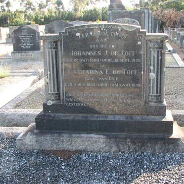 TOIT Johannes J., du 1860-1939 &amp; Catharina E. VAN DYK 1863-1938