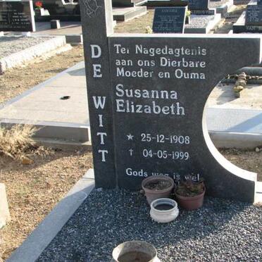 WITT Susanna Elizabeth, de 1908-1999