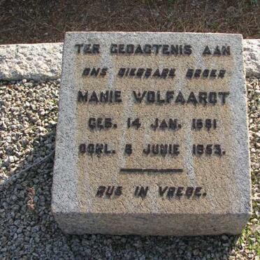 WOLFAARDT Manie 1891-1953