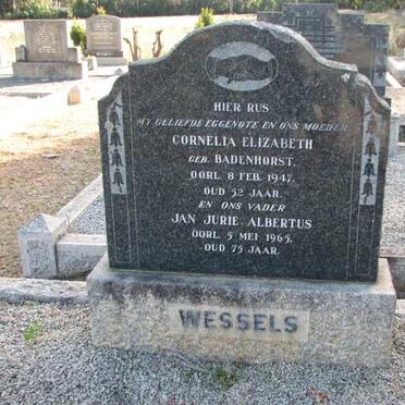 WESSELS Jan Jurie Albertus  -1965 &amp; Cornelia Elizabeth BADENHORST  -1947