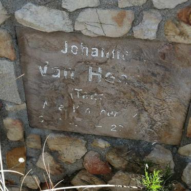 ? Johanna, van nee VAN DER MERWE