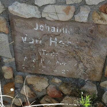 ? Johanna, van nee VAN DER MERWE