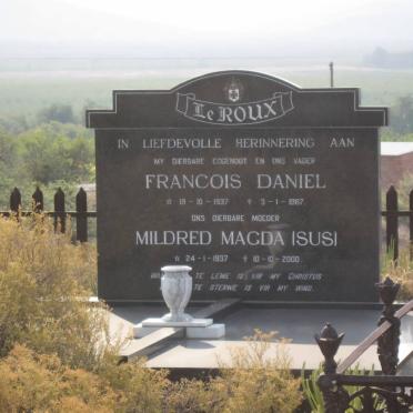 ROUX Francois Daniel, le 1937-1987 &amp; Mildred Magda 1937-2000