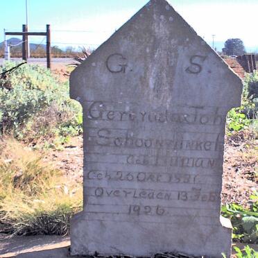 SCHOONWINKEL Gertruida Johanna nee HUMAN 1881-1926