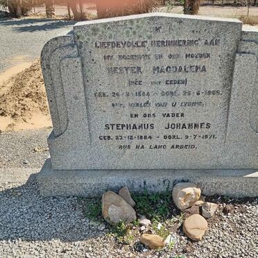 VILJOEN Stephanus Johannes 1884-1971 & Hester Magdalena VAN EEDEN 1884-1965