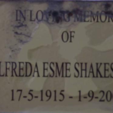 SHAKESPEAR Elfreda Esme 1915-2009