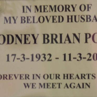 POUND Rodney Brian 1932-2010