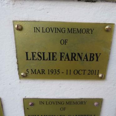 FARNABY Leslie 1935-2011