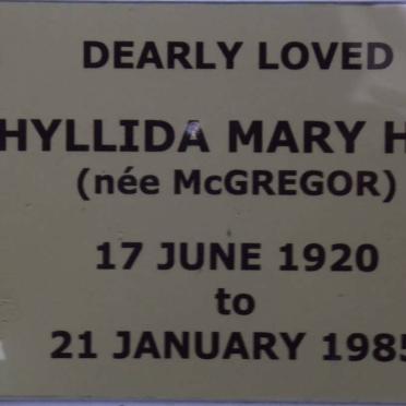 HERS Phyllida Mary nee McGREGOR 1920-1985