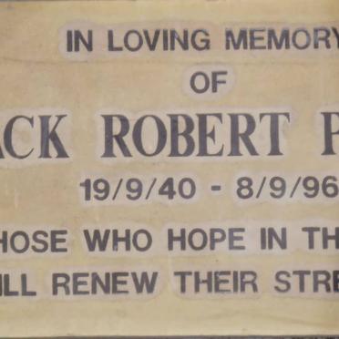 PRYSE Jack Robert 1940-1996