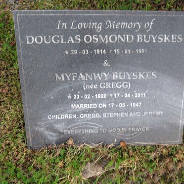 BUYSKES Douglas Osmond 1914-1991 &amp; Myfanwy GREGG 1920-2011