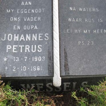 WESSELS Johannes Petrus 1903-1981