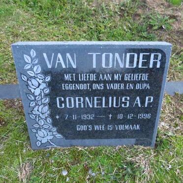 TONDER Cornelius A.P., van 1932-1996