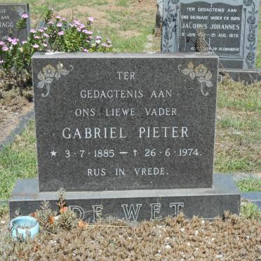 WET Gabriel Pieter, de 1885-1974