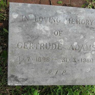 ADAMS Gertrude 1896-1980