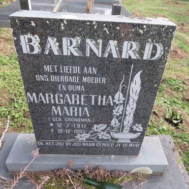 BARNARD Magaretha Maria nee GRUNDMAN 1911-1995