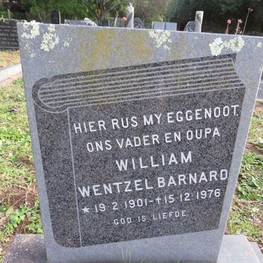 BARNARD William Wentzel 1901-1976