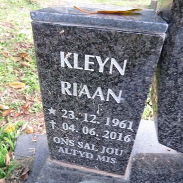 KLEYN Riaan 1961-2016