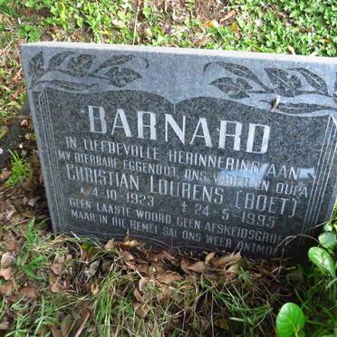 BARNARD Christian Lourens 1923-1995