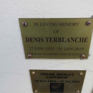 TERBLANCHE Denis 1925-2019